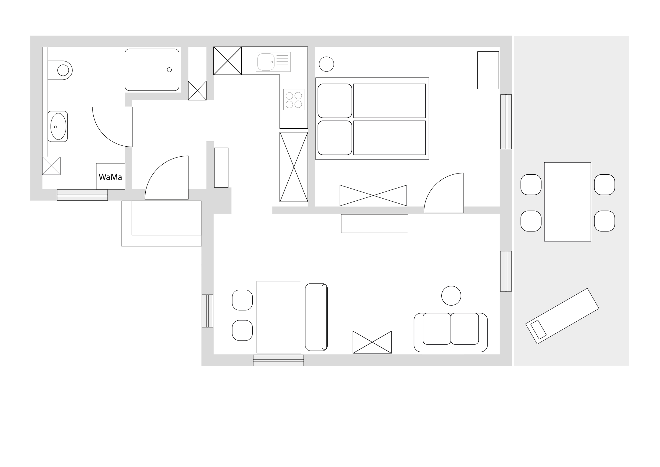 Grundriss Ferienwohnung Mainz